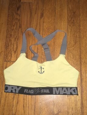 OLD SCHOOL flag nor fail yellow bra